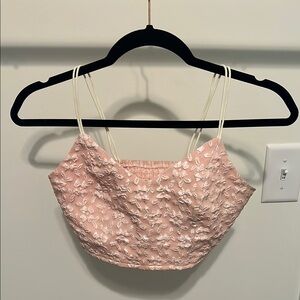 Elegant Pink Floral Women's Top